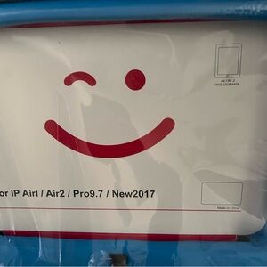 Blue Smiley Face Tablet Cover